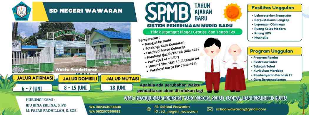 Brosur SD NEGERI WAWARAN